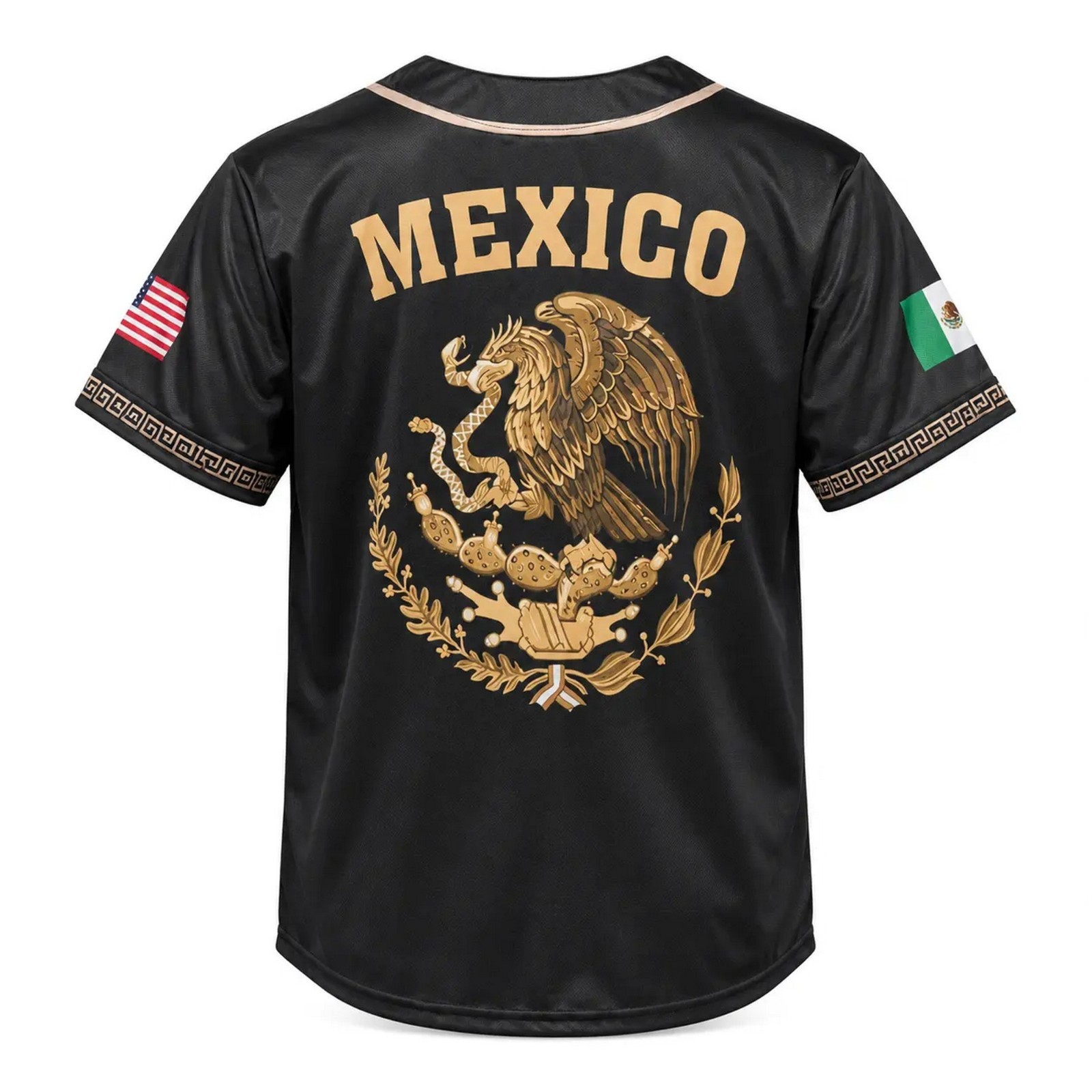 Mexico Flag Baseball Jersey, Green White Red Button Up Shirt, Mexican Jersey