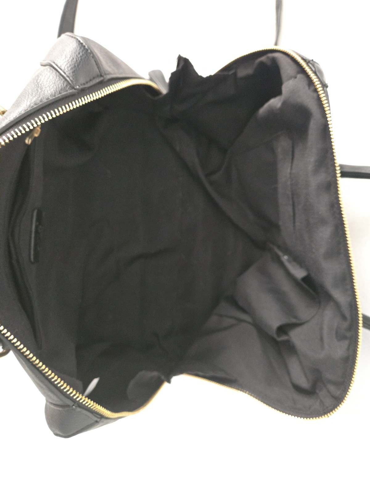 Apt. 9 Black Shoulder Bag Zipper Golden Accents Adjustable Strap Outer Pockets