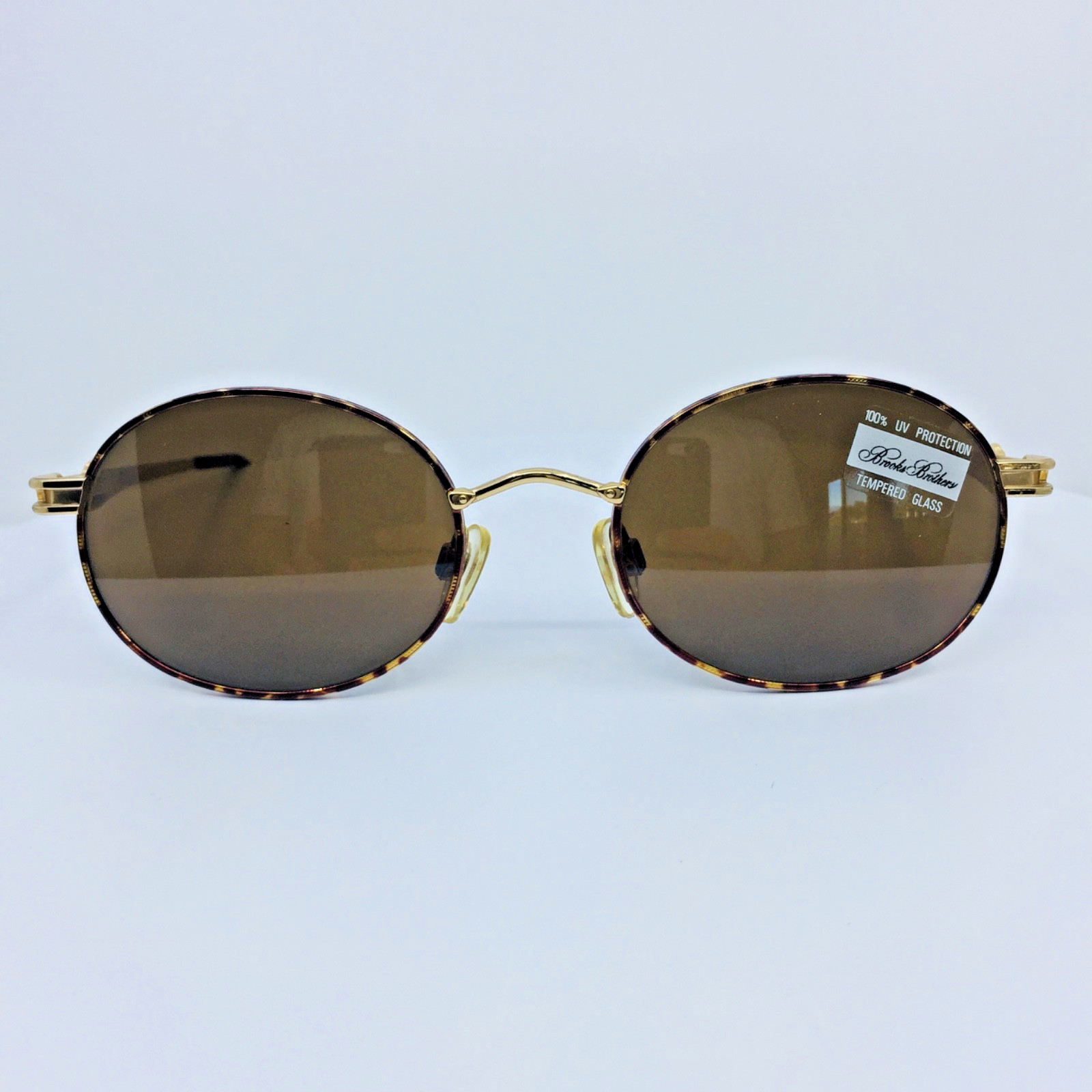 New VINTAGE Brooks Brothers BB 131 SUNGLASSES C. 1007 Tortoise & Gold 52-20mm