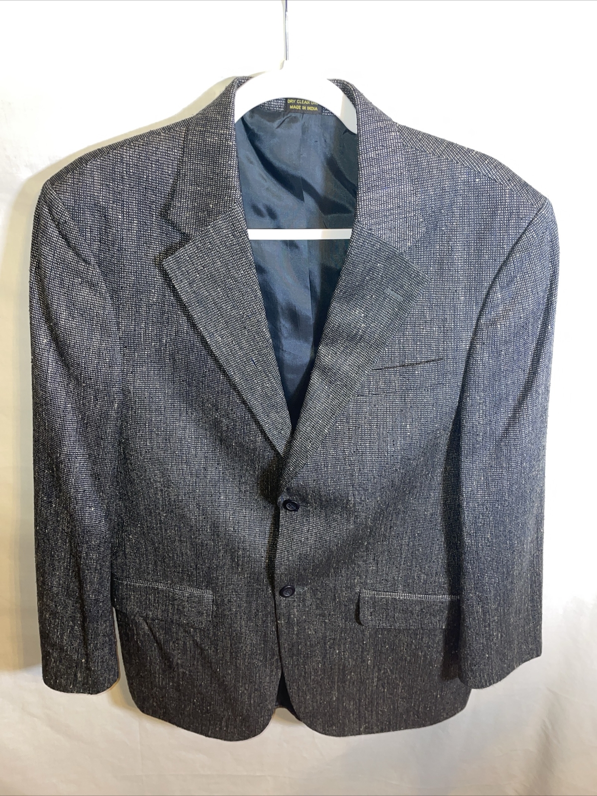 Deansgate Suit Jacket Mens Size 38R Gray 100% Silk Two Button Formal Business