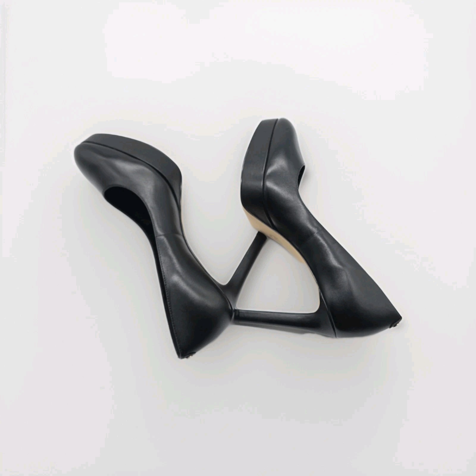 Michael Kors Women’s Chantal Black Platform Leather Pumps Size 9.5/10/11 NIB