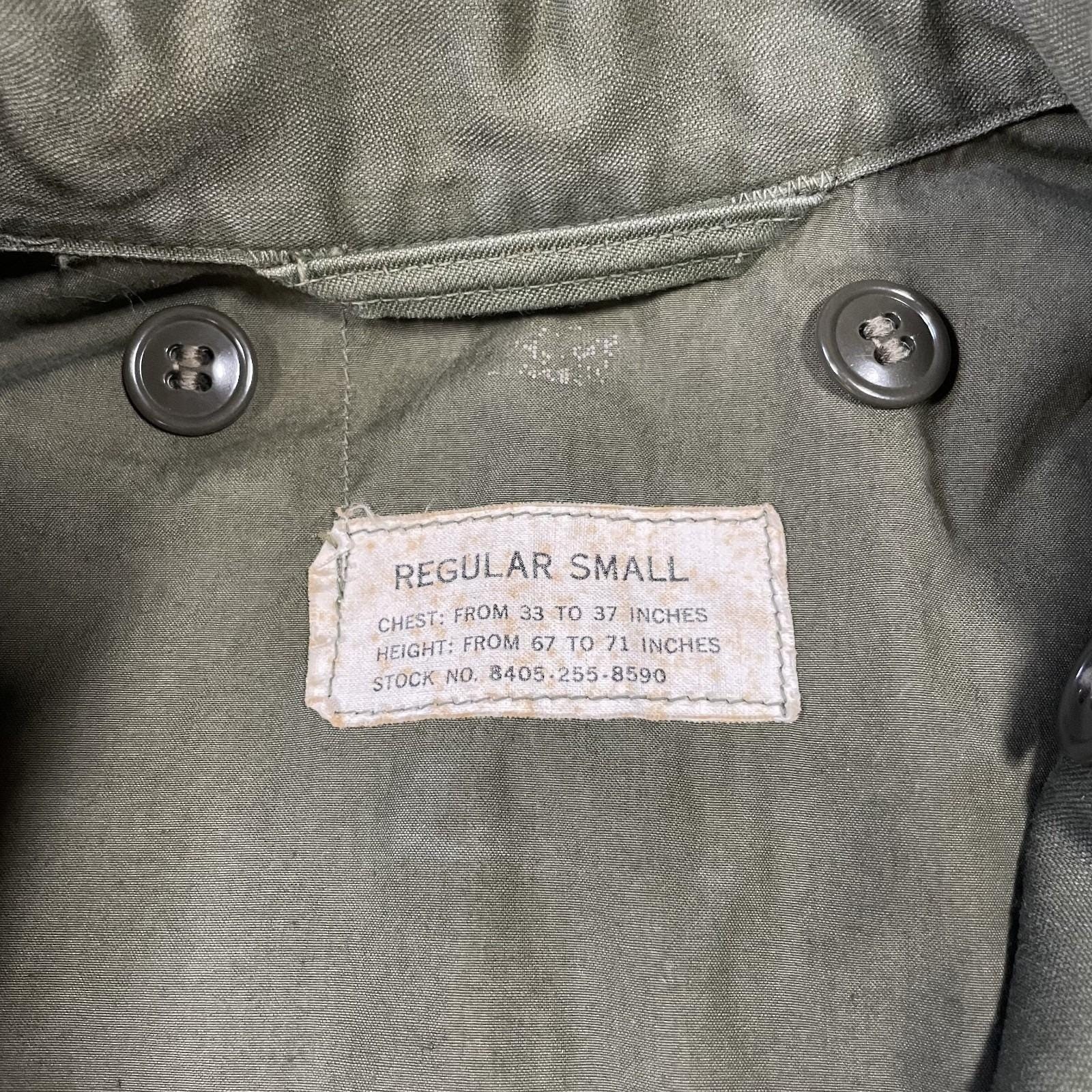 Vintage US Army M51 Field Jacket Small Olive Green 1958 M-1951 Korean War Owens