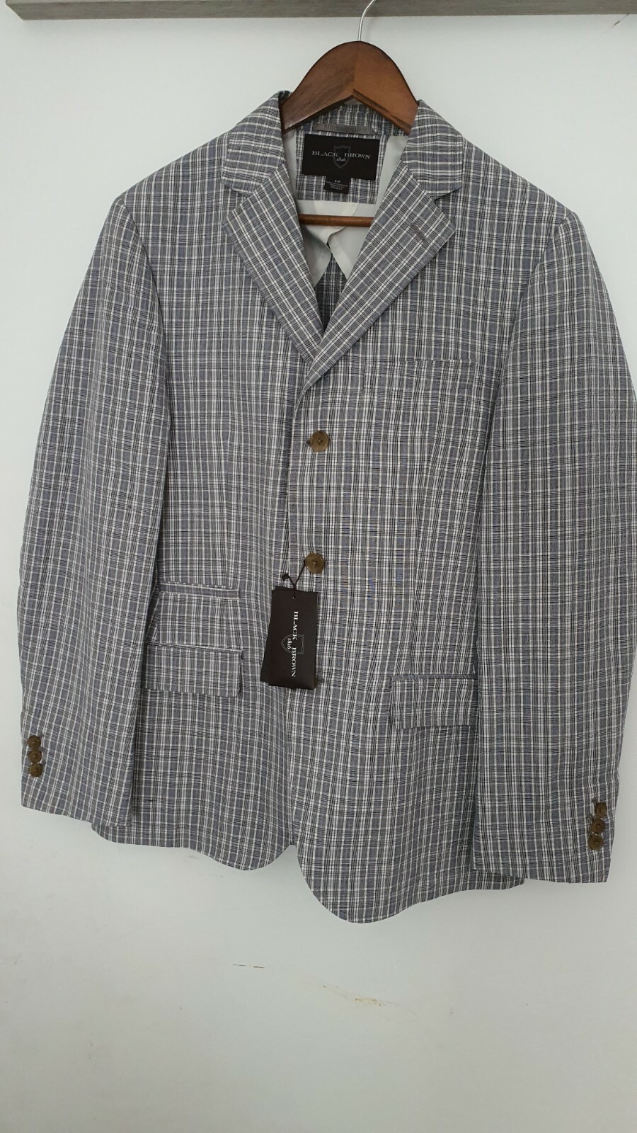 Black Brown 1826 Bright Navy Stripe Mens Linen Jacket Coat Size S MSRP 229 NYC