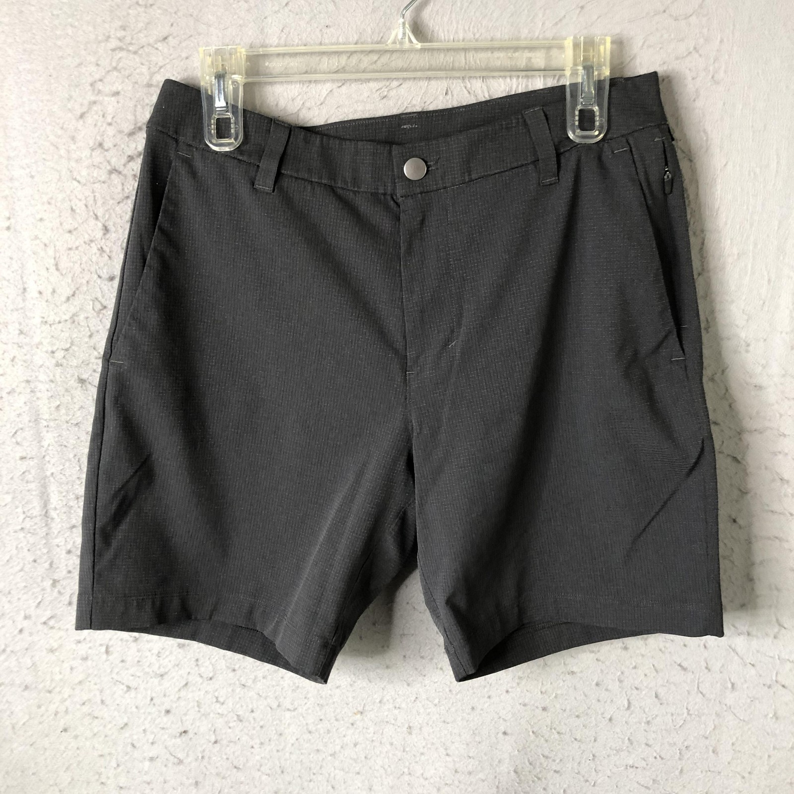 Lululemon Shorts Mens 30 Gray Check 9 Inch Athletic Golf Quick Dry Pockets