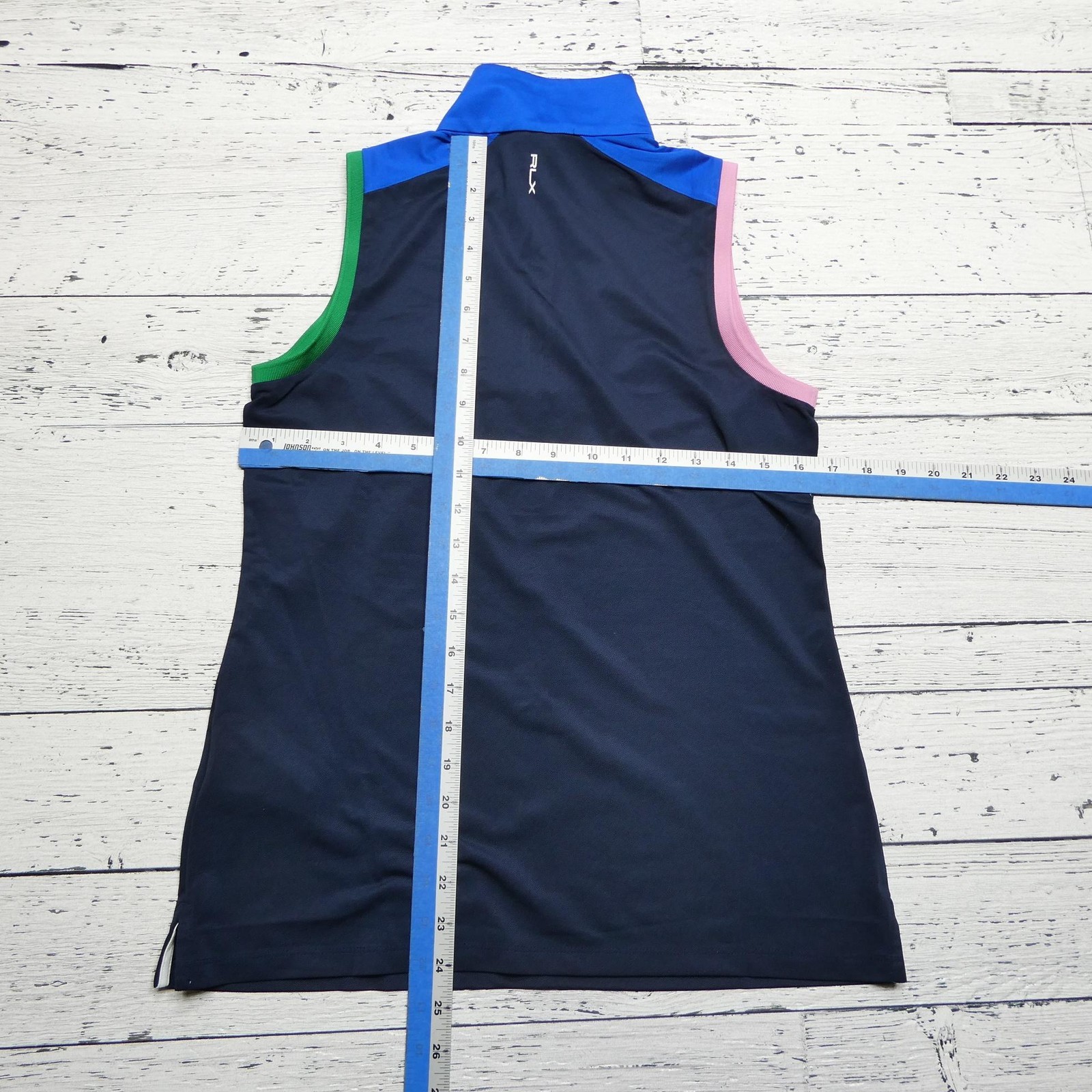 RLX Ralph Lauren Golf Shirt Womens Small Quarter Zip Performance Sleeveless Top