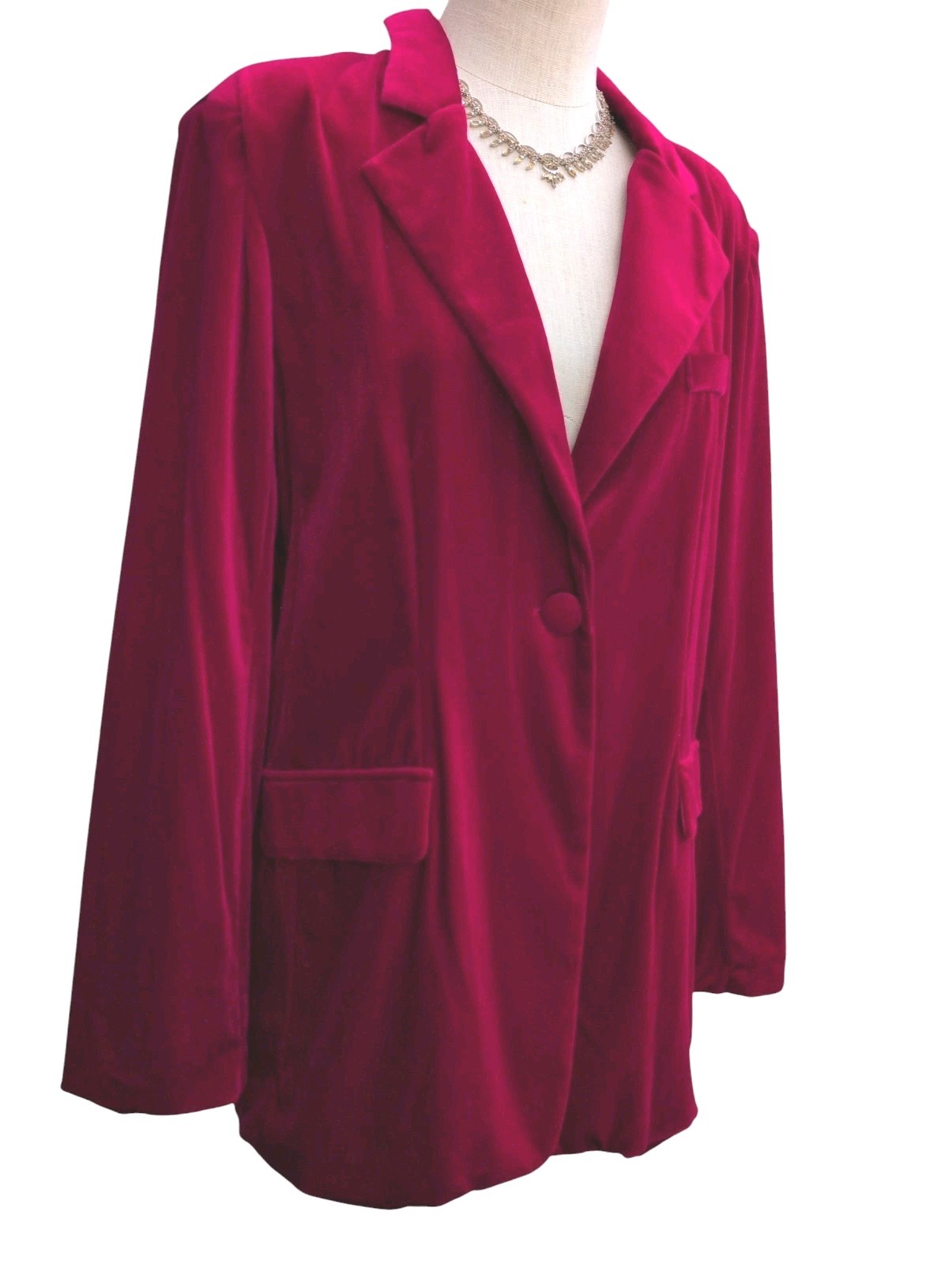 Nwt Red Velvet Blazer Premier Amour Jacket Dress Casual Soft Career Lined Xlarge