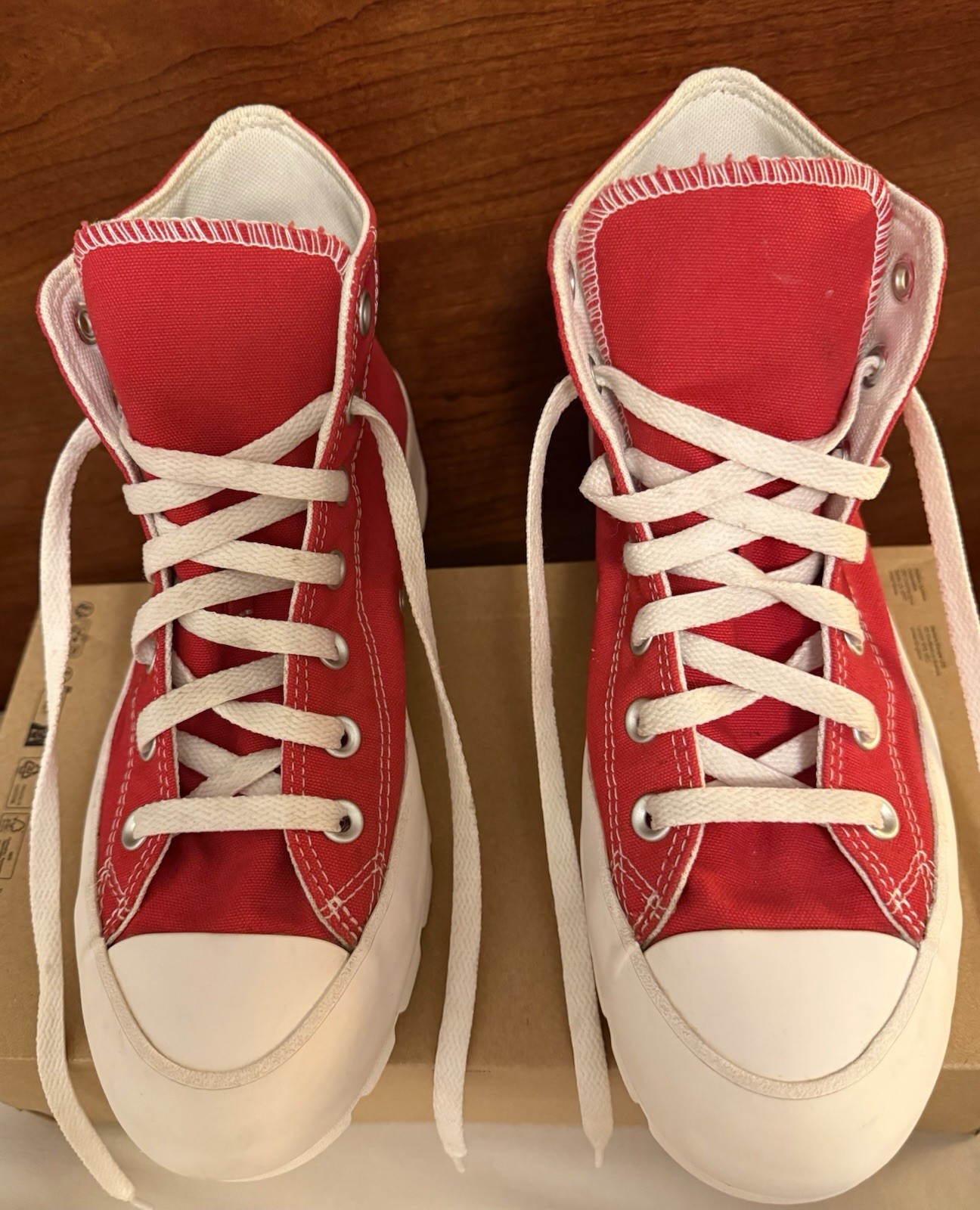 Converse Chuck Taylor Platform Lugged Hi Tops Red Women’s Size 8 EU 38 UK 6