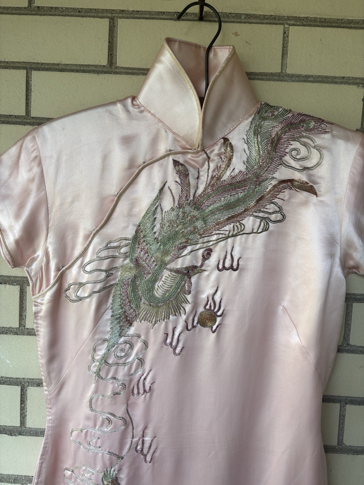 Vintage 40s 50s Silk Chinese Qipao Cheongsam