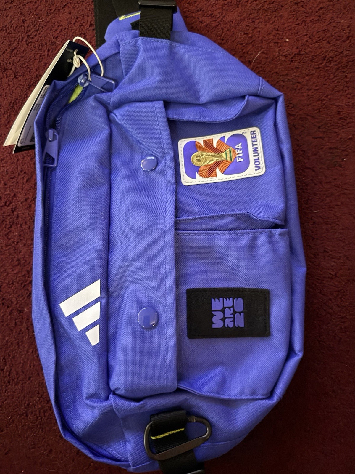 adidas FIFA Volunteer Blue Belt Bag Fanny Pack Adjustable