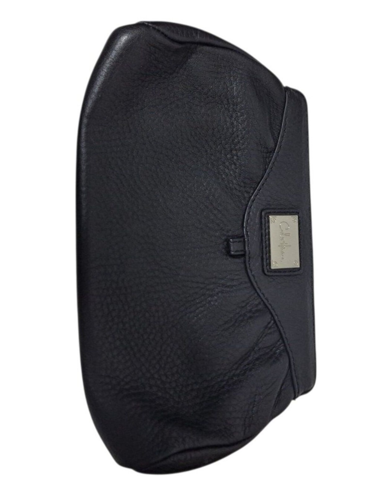 Cole Haan Women’s Black Pebble Leather Clutch Magnetic Closure