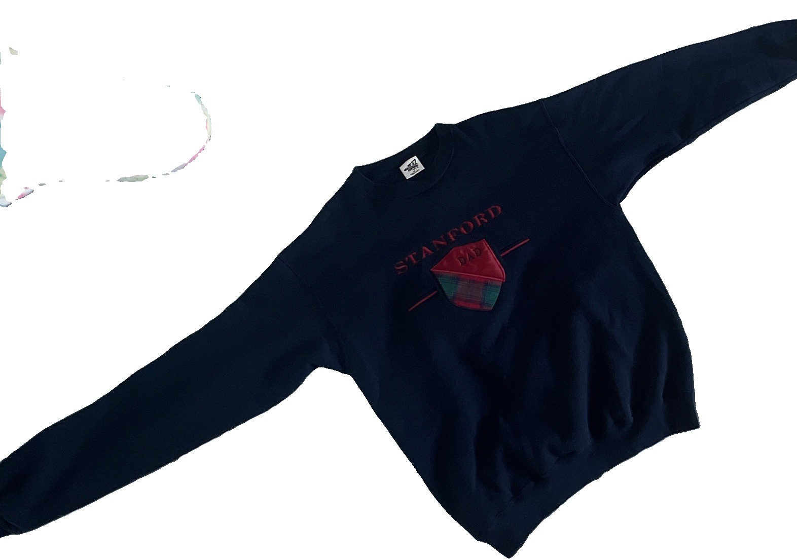 Vintage 90s Stanford Dad Navy Blue Fleece Crewneck Sweatshirt -Size Men’s M