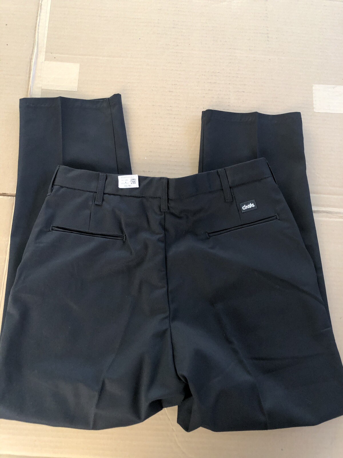 Lot 3 Cintas Comfort Flex Black Work Pants Size 38×30 #945-35 Very Comfortable