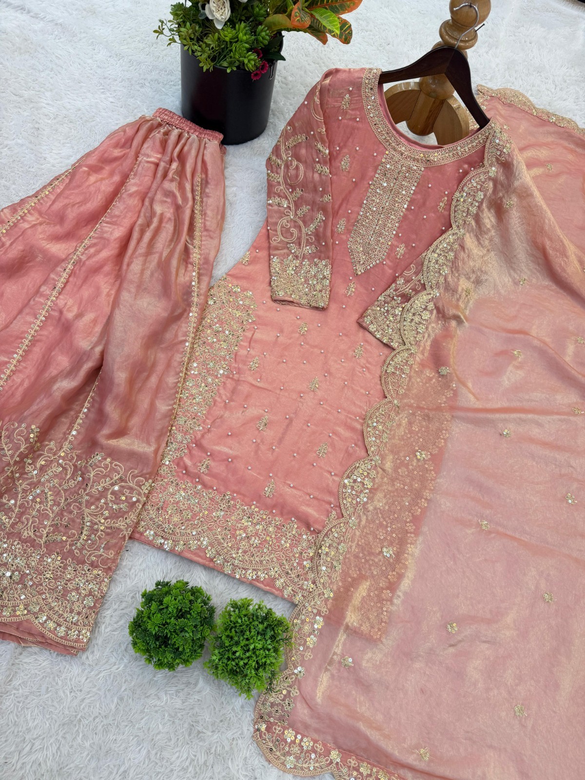 Salwar Kameez Indian Pakistani Wedding Party Wear Dress Bollywood Sharara Suit