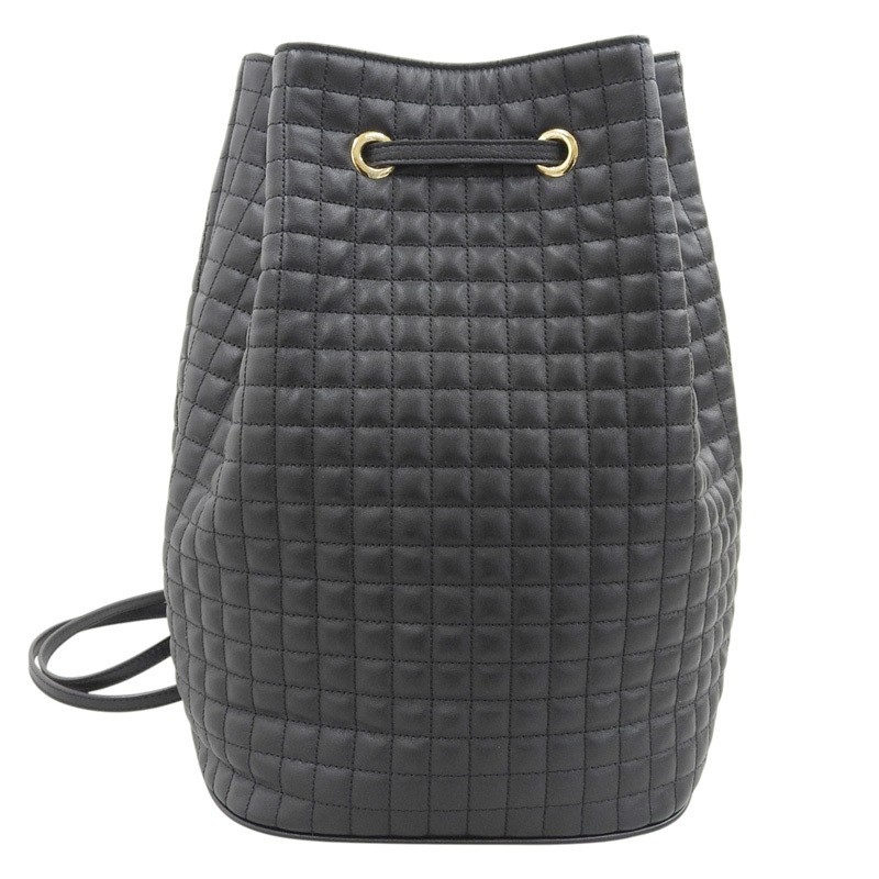 Celine C Charm Small Leather Backpack Bag Black