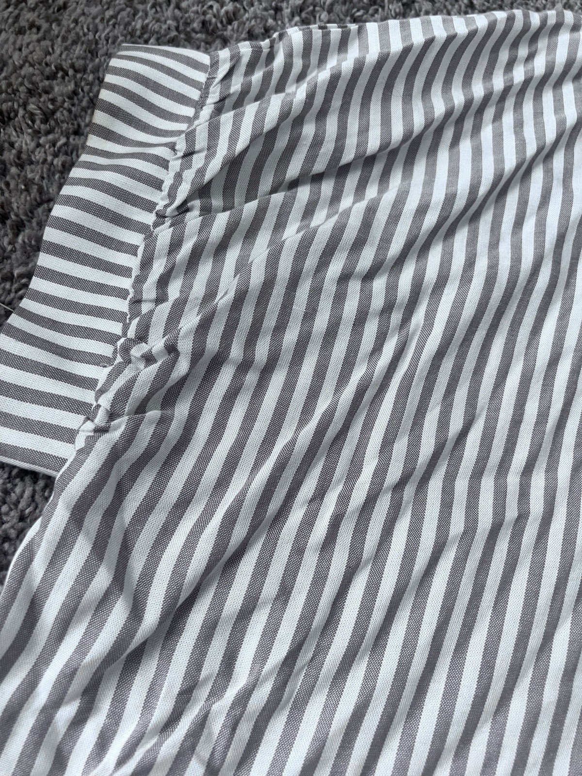 Women’s oversized S/m Zenana Striped blouse Khaki And white