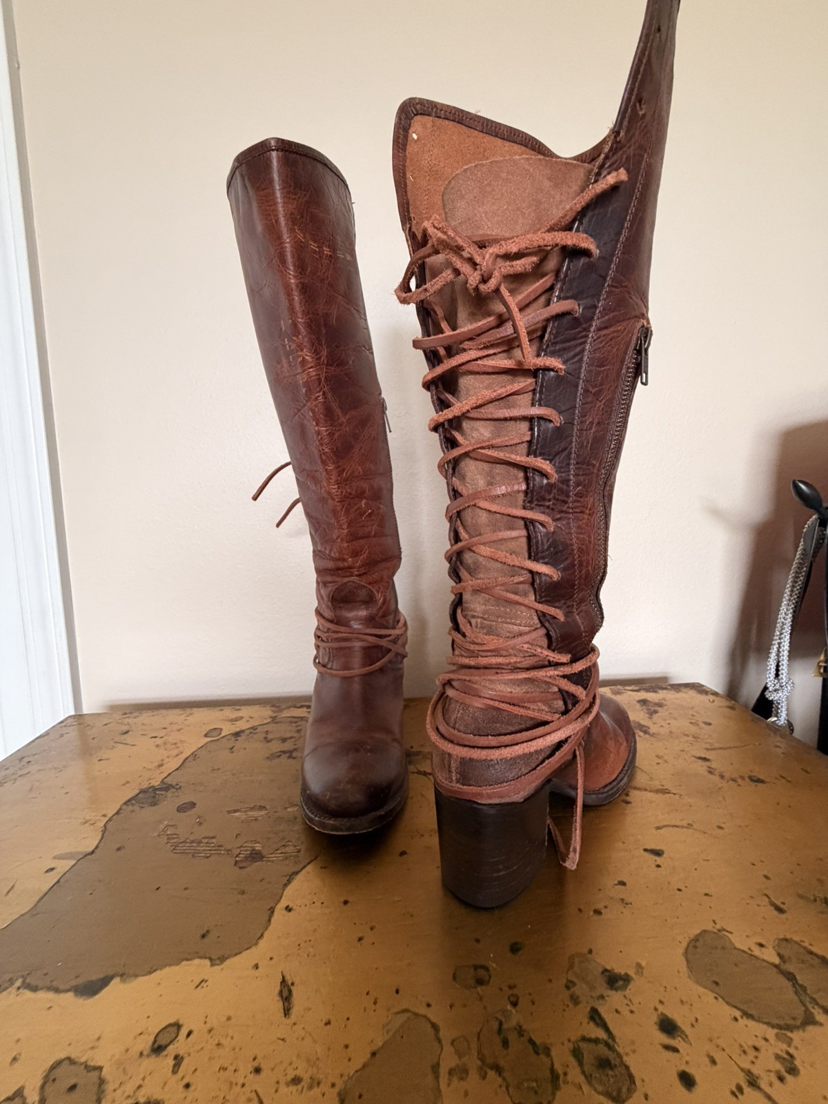 Freebird Coal Boots Size 8 Tall Riding Boots