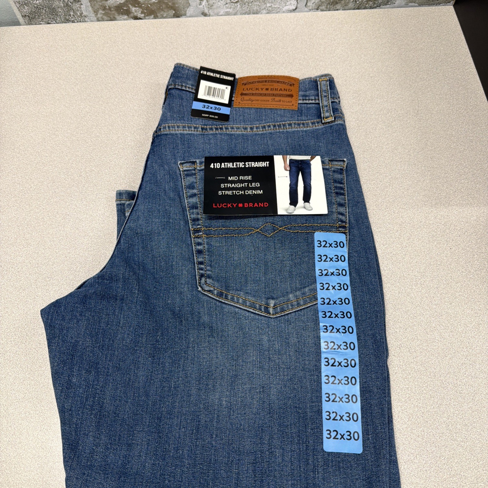 Lucky Brand 410 Athletic Straight Jeans Men’s Size 32×30 Blue Denim Pants