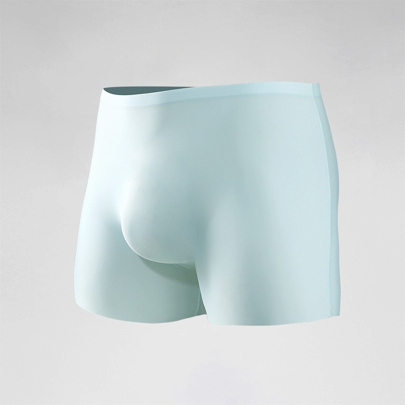 Men’s Icy Mesh Seamless Long Leg Boxer Briefs, Lightweight Ultra Thin Underwear