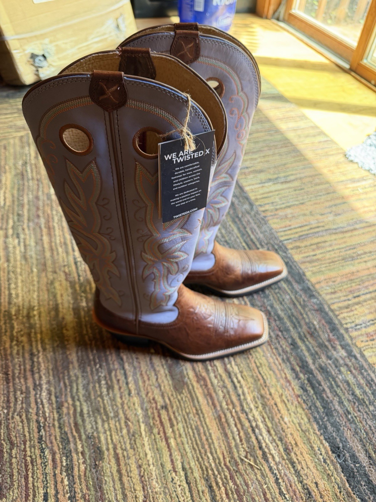 Women’s Twisted X Buckaroo Tall Boot Purple Boots Western Boots Riding Boots 9B