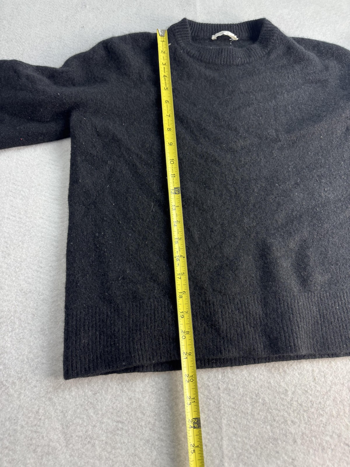 The Row Sweater Womens Medium Black Wool Cashmere Knit Pullover Made In Italy