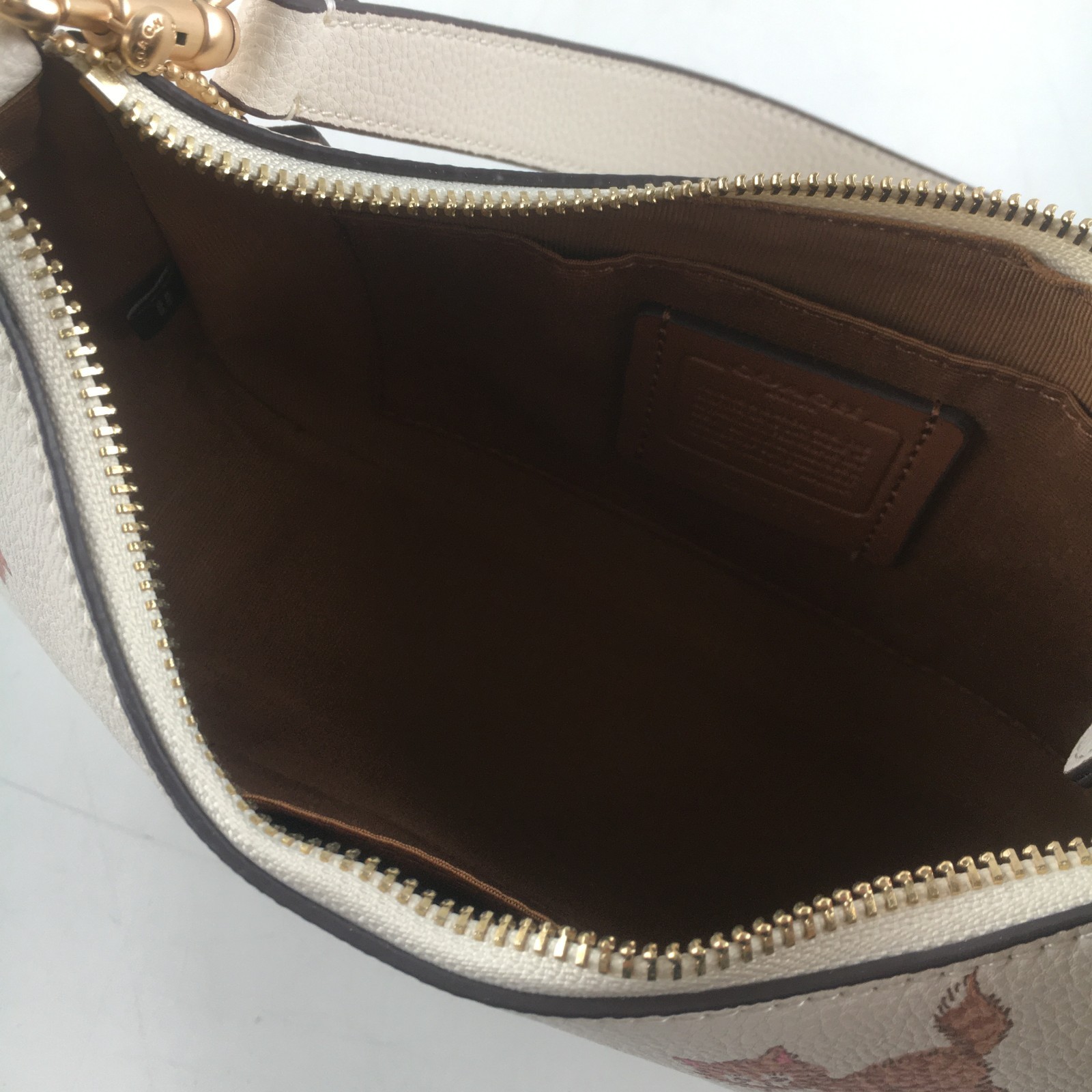 Coach Teri Shoulder Bag With Dancing Kitten Print CC777 Chalk Multi