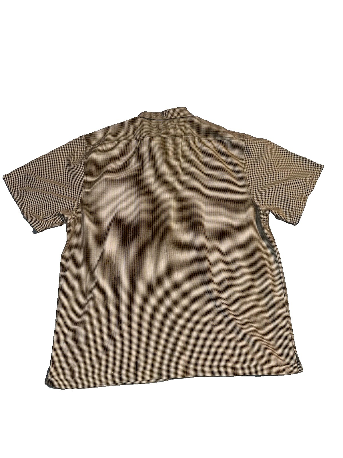 Men’s Magellan Sportswear Brown & White Button Up Short Sleeve Size XL