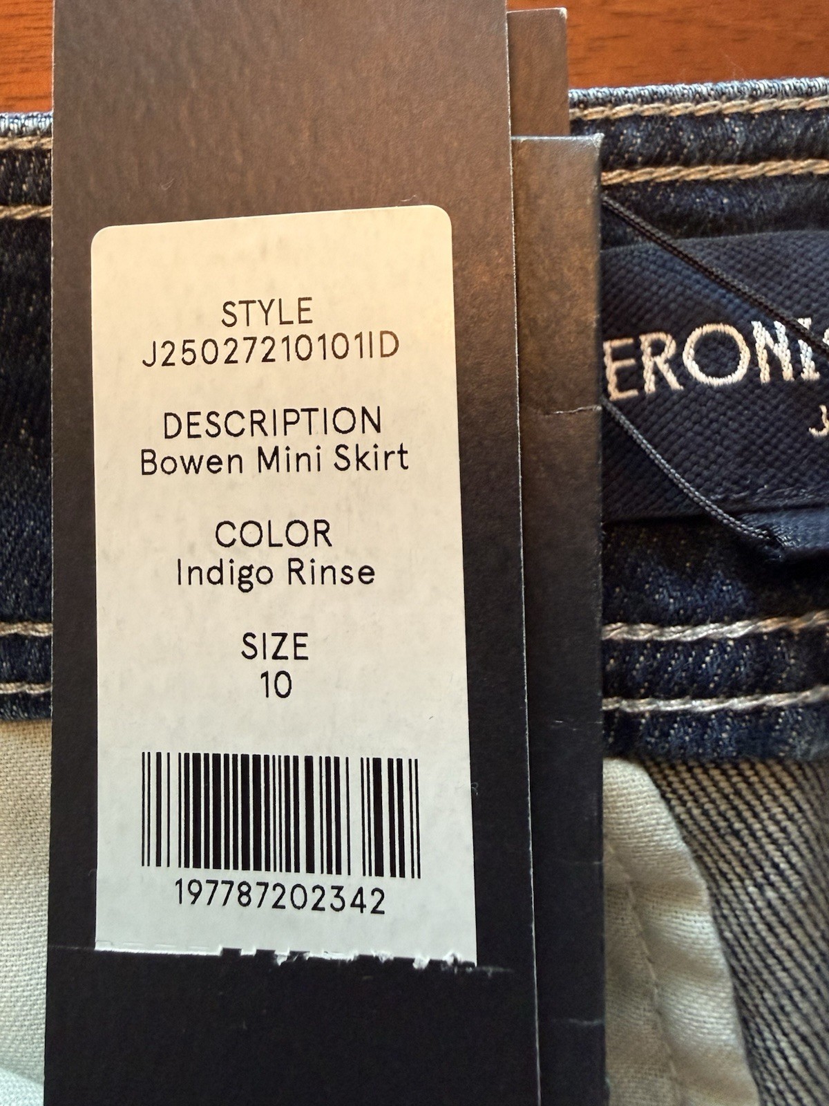 Veronica Beard Bowen Denim Mini Skirt Size 10 Blue Indigo Rinse Dark Wash NWT