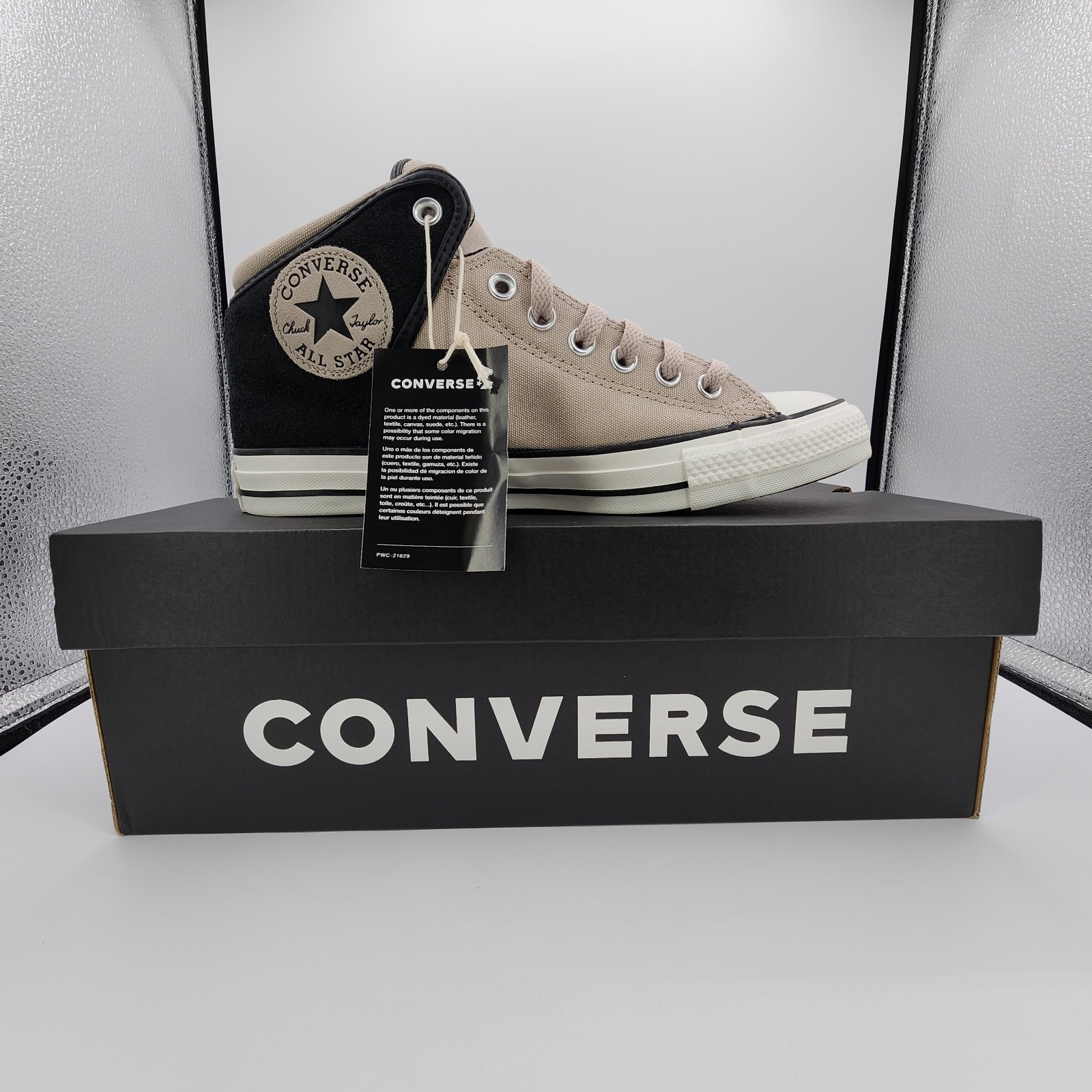 Converse Chuck Taylor High Street Mid Shoe Mens 8 / Womens 10 Grey Black NEW