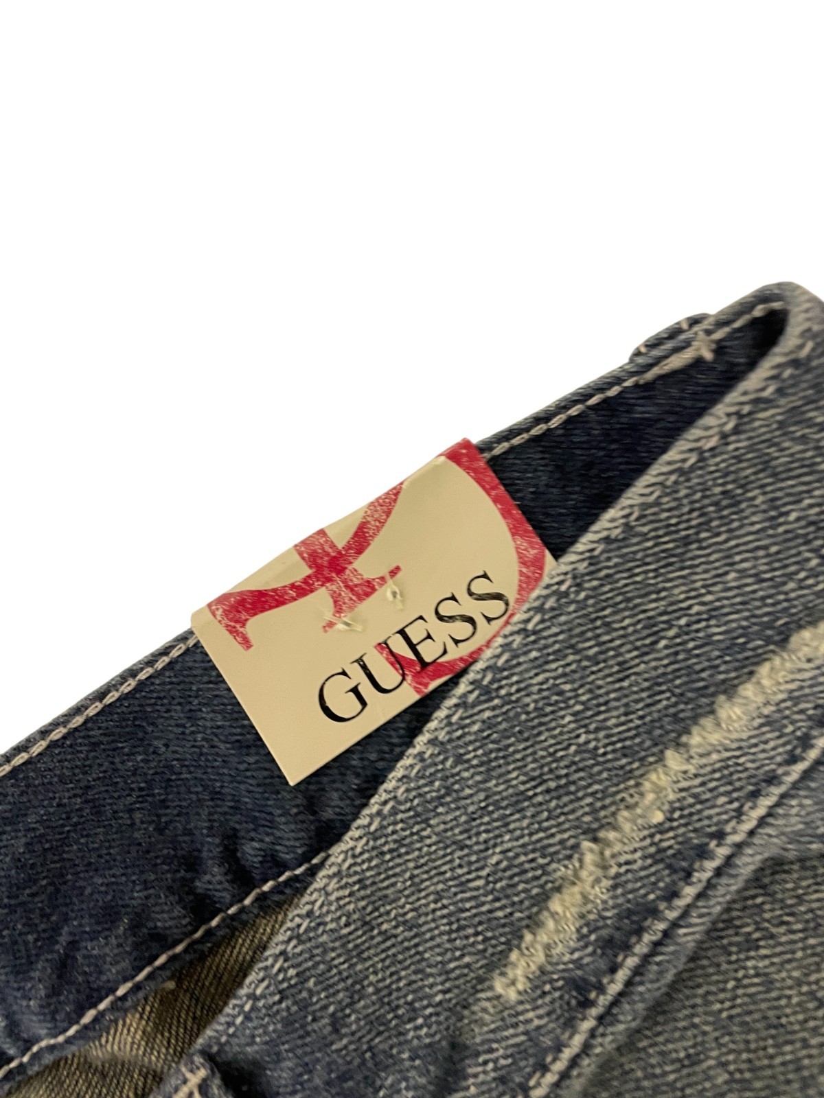 Guess Jeans Mens Blue Denim Cotton Straight Leg Cloud Dark Wash Size 33 NWT