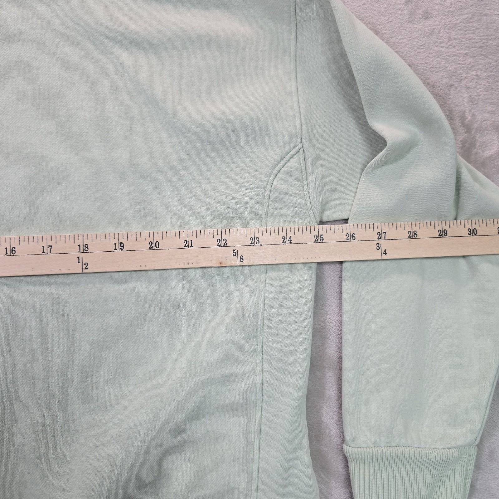 Lou & Grey Women’s L Mint Green Sweatshirt Organic Cotton Recycled Polyester Sof