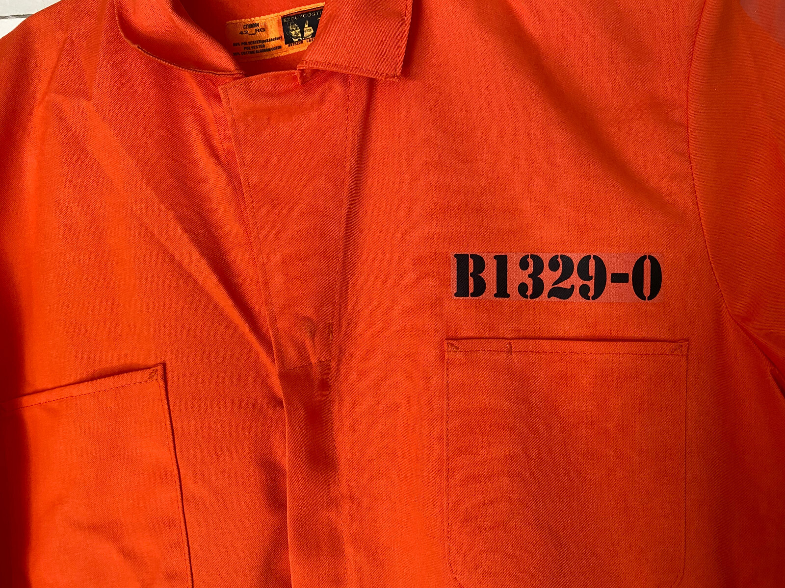 Hannibal Lecter Orange Baltimore Prison Jumpsuit Halloween Costume Top Quality