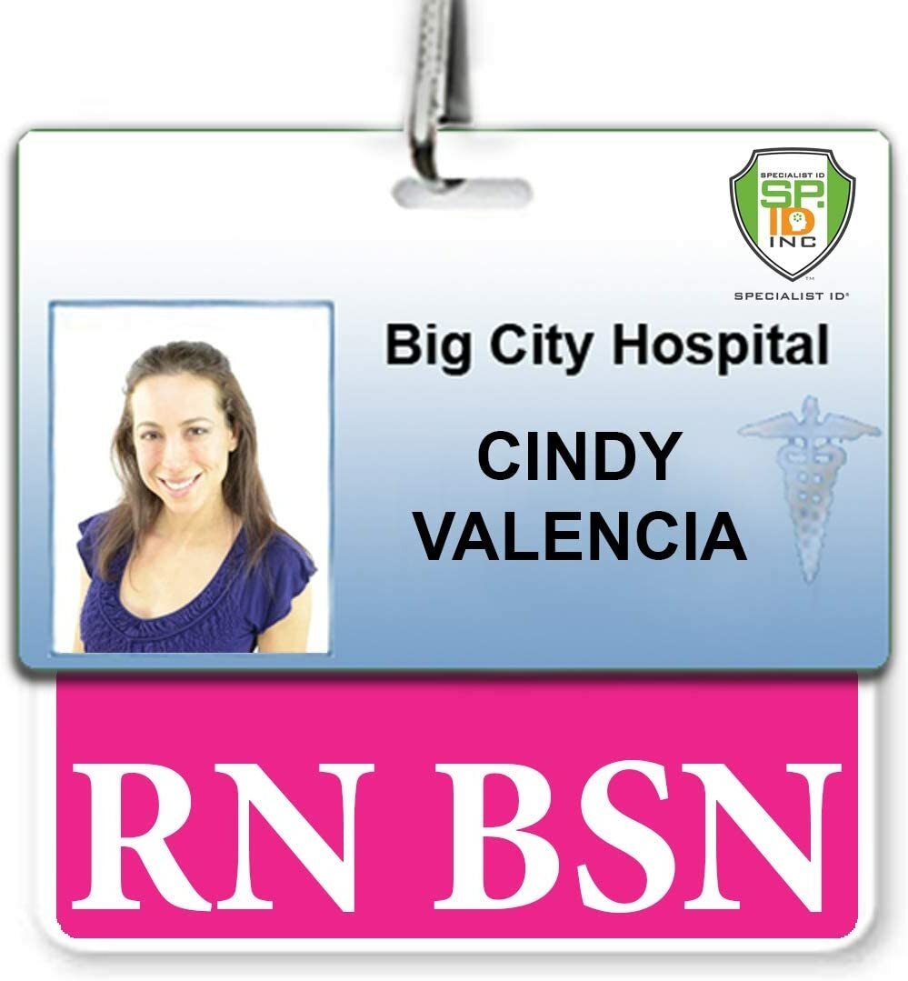 RN BSN Badge Buddy – Horizontal – Hospital ID Card Buddies for Registered Nurses