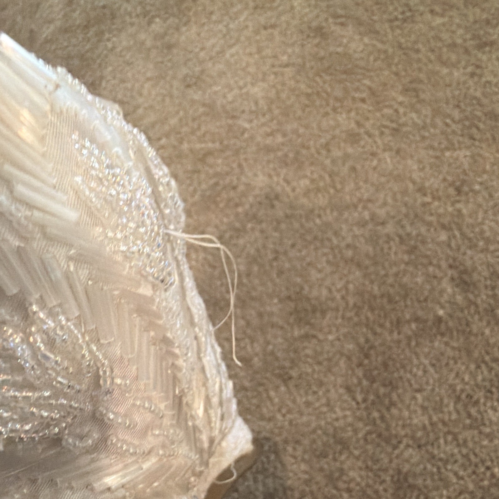 Vintage Regale Ltd. white beaded evening clutch / shoulder bag