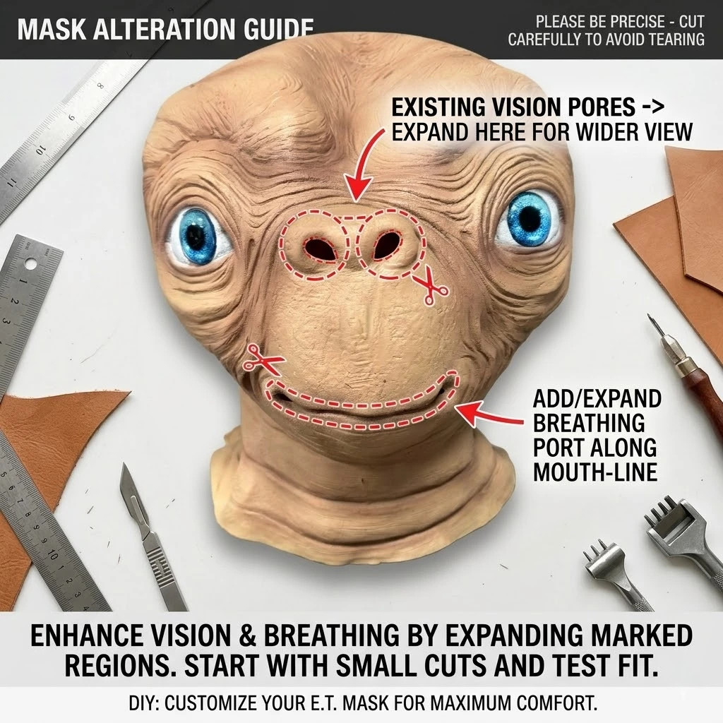 ET Alien Latex Mask Halloween Carnival Party Movie E.T. the Extra-Terrestrial Re