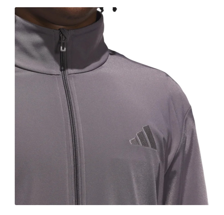 Men’s Adidas Tricot Full Zip Track Jacket Gray Large BRAND NEW WITH TAGS