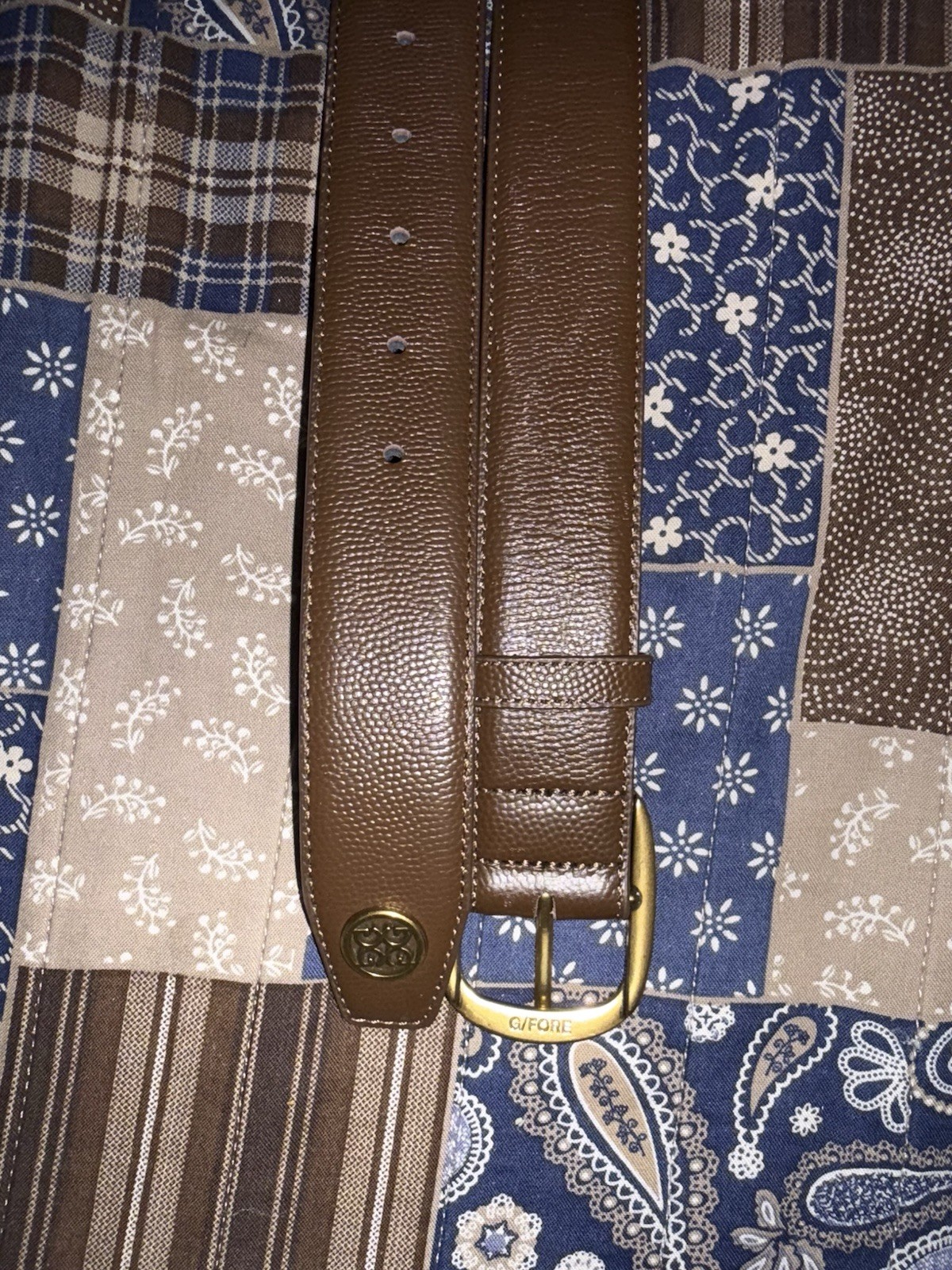 G/fore Circle G’s Webbed Belt – Brown