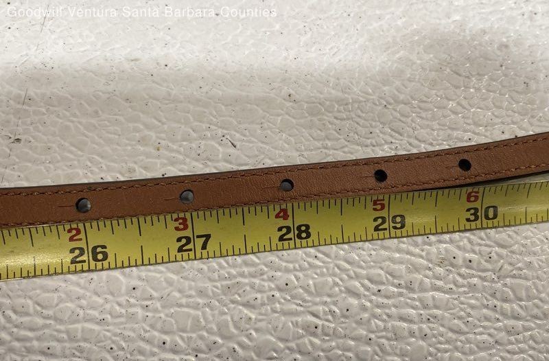 Tory Burch Reverse Logo Belt-Black & Classic Tan-Waist- 26-30″-Sz S
