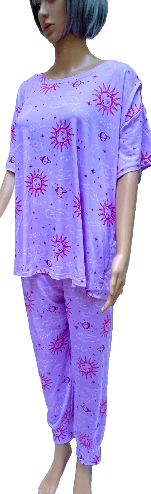Joyspun Women’s Soft Pajamas Short Sleeve Long Bottoms 5 Variations Plus, Reg Sz