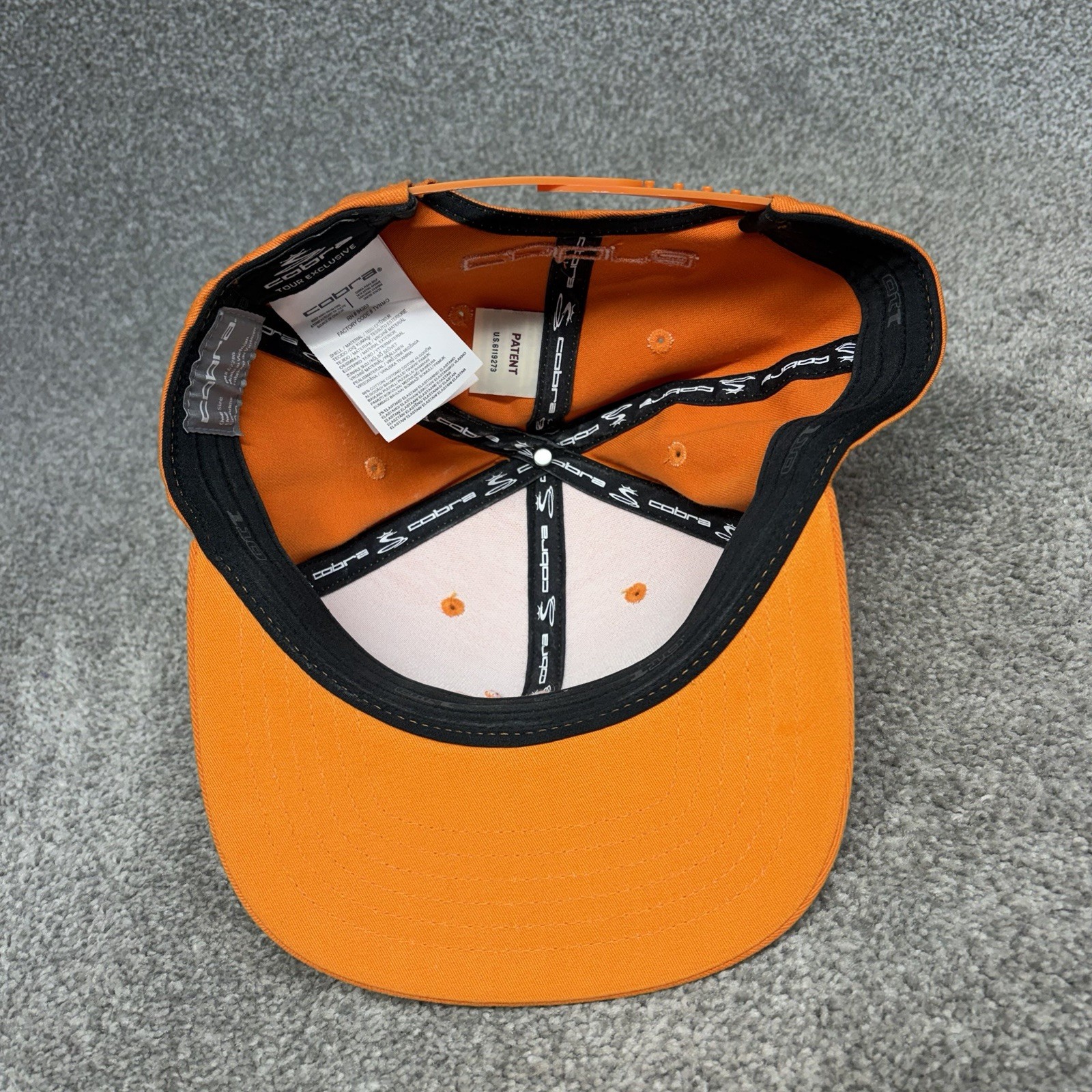 King Cobra Puma Golf Snapback Hat Cap Orange Tour Exclusive Adjustable OSFM