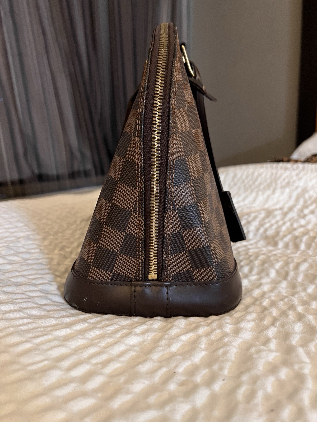 Authentic Louis Vuitton Damier Ebene Alma PM Brown