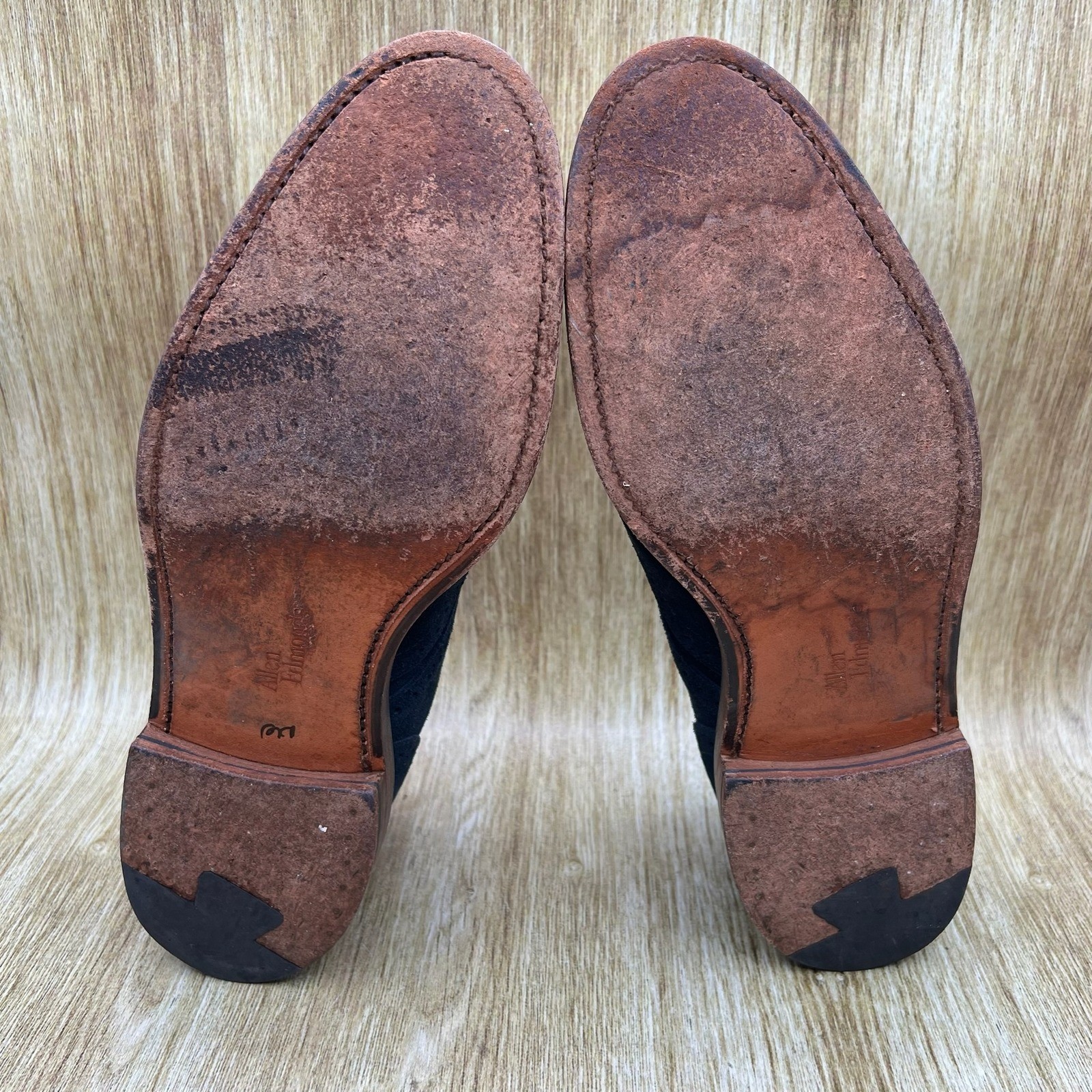 Allen Edmonds Player’s Shoe Men’s Size 9 D Navy Suede Wingtip Oxford Dress Shoes