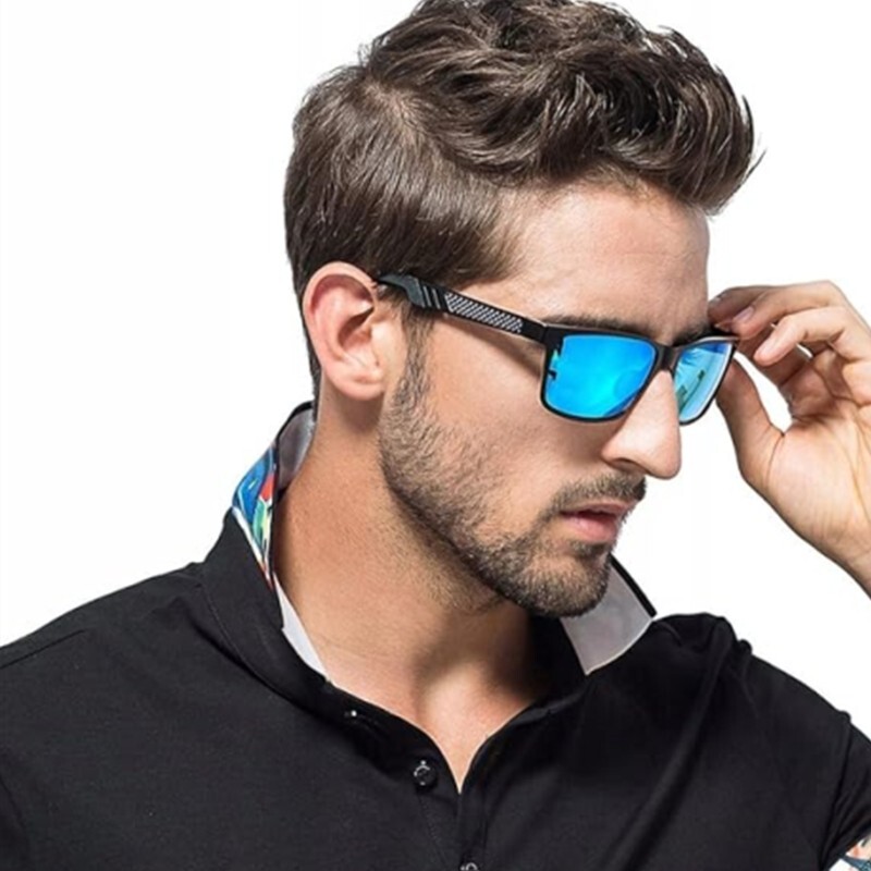Aluminium Polarized Sunglasses Men UV400 Mirrored Driving Sport Glasses Case US