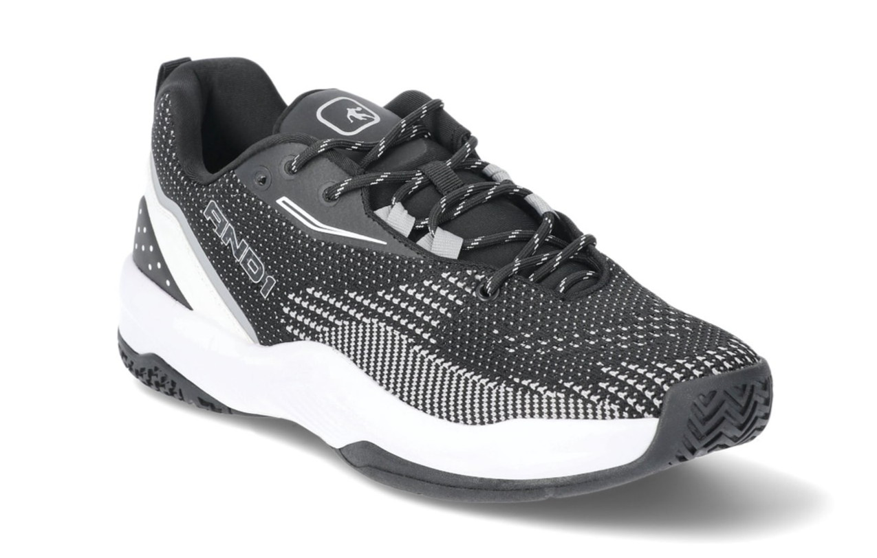 AND1 Men’s Black Lace-up Athletic Performance Knit Low-Top Sneakers Shoes: 7-13