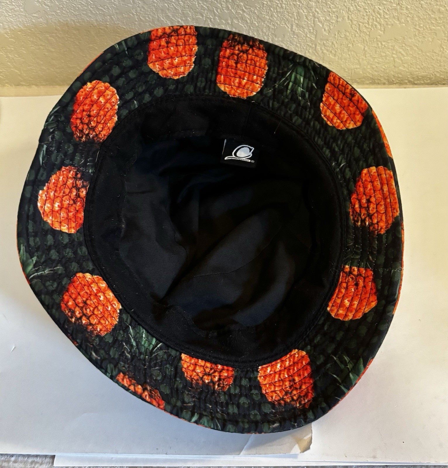Tropical Bucket Hat Original Chuck Pineapple Palm Print Vibrant One Size Unisex