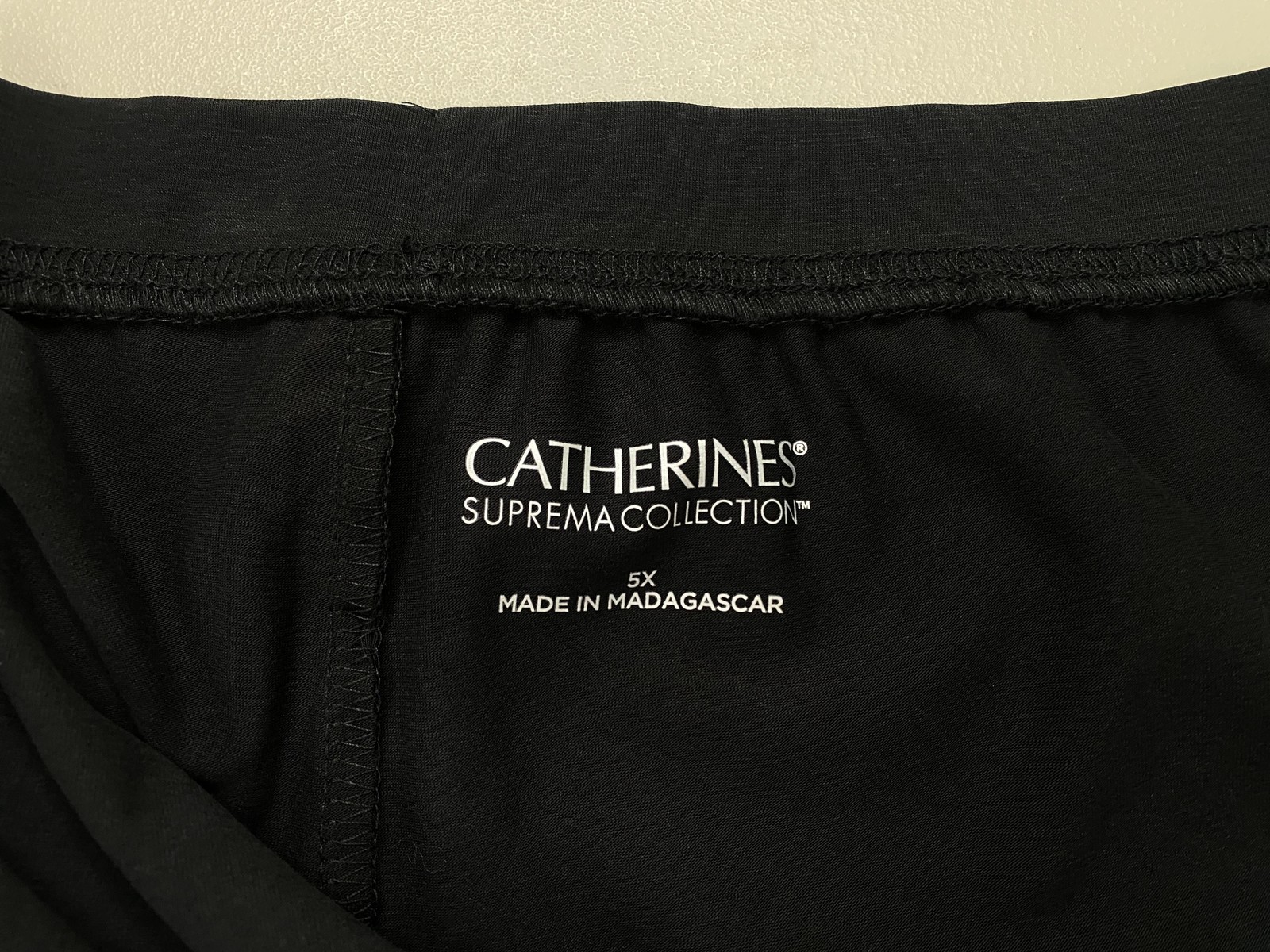 Catherines Pants Womens 5X Black Suprema Collection Pull On Pockets Knit 54×30