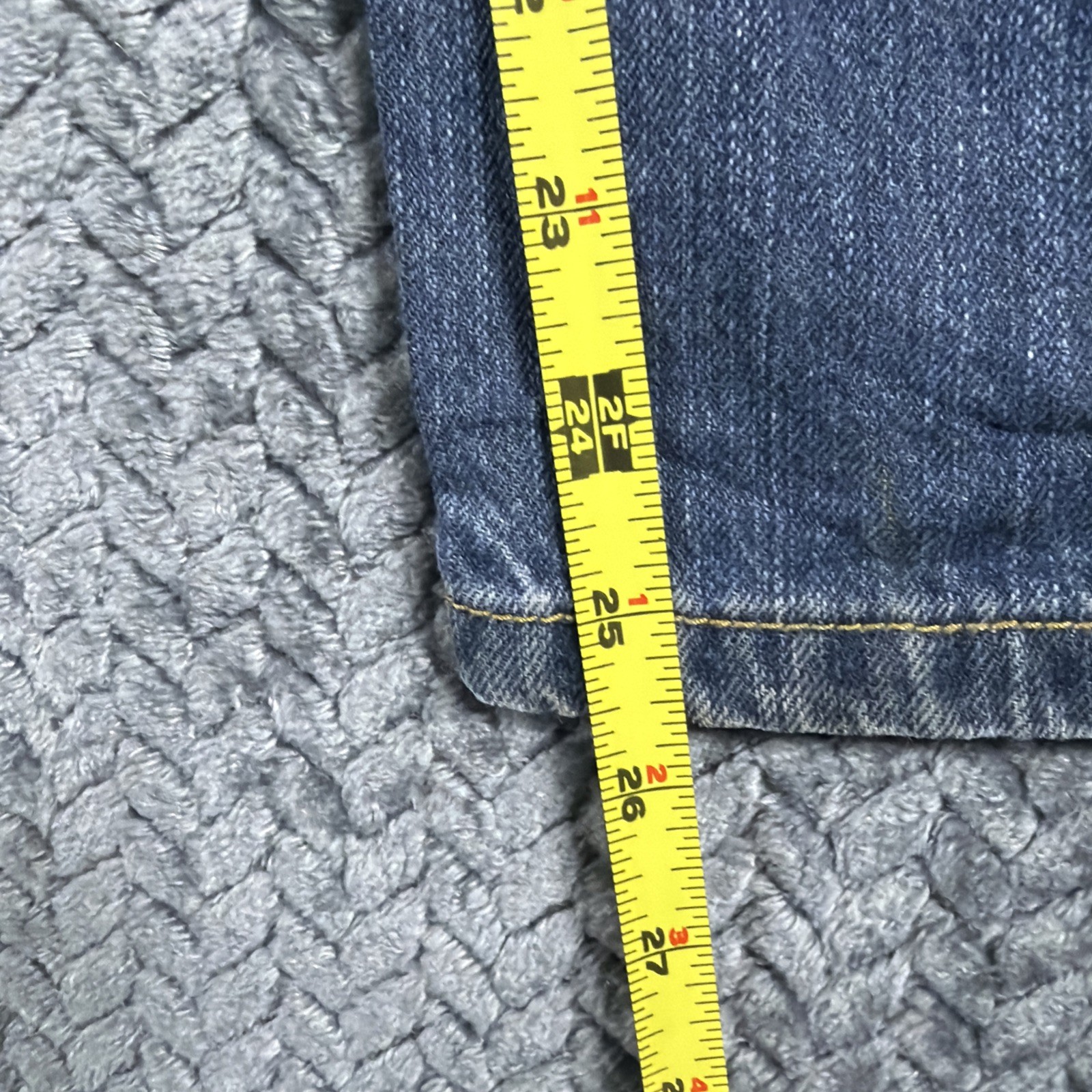 Levis 505 Reguar Straight Jeans Boys 12 Husky 32×27 Blue Denim