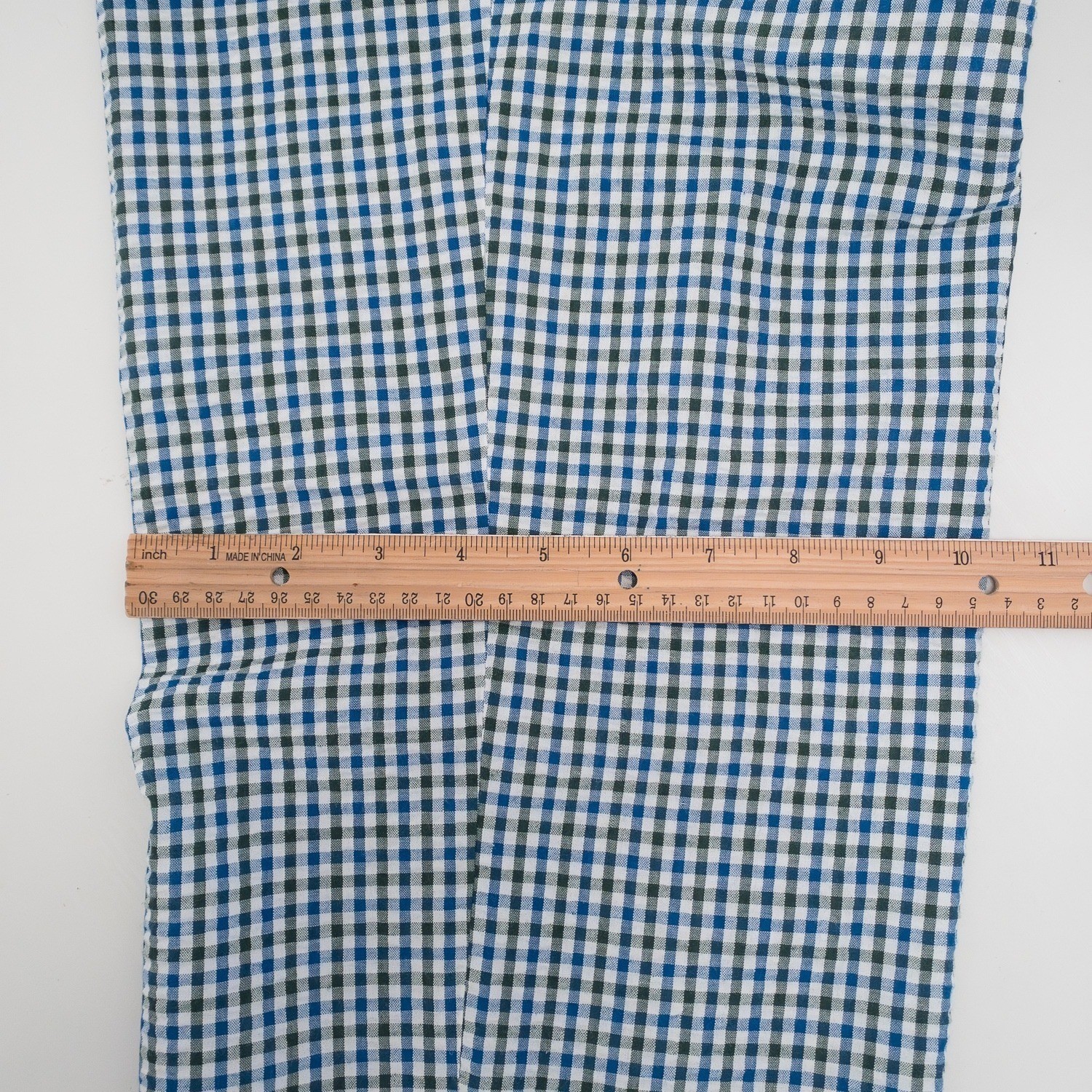 LINEA UOMO Mens Relaxed Straight Fit Seersucker Green Combo Gingham Pants 36X32