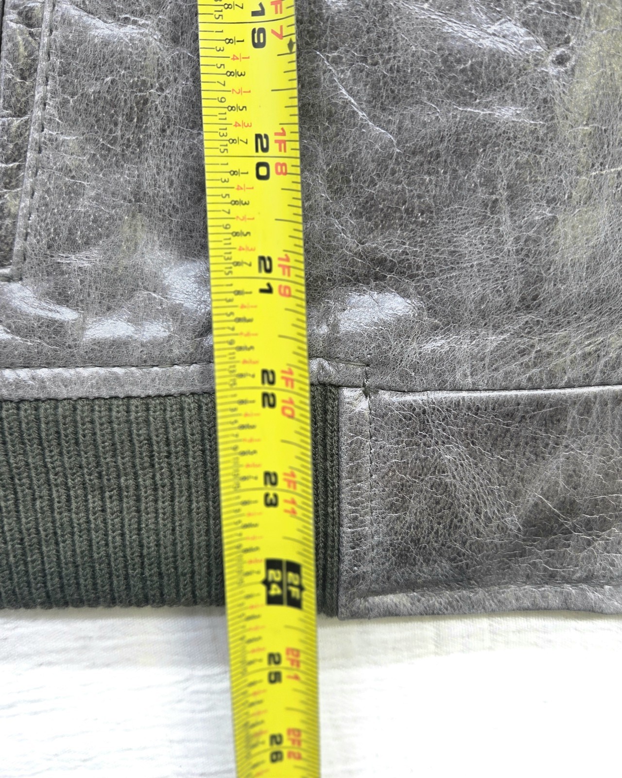 Superior New York Gray Leather Jacket