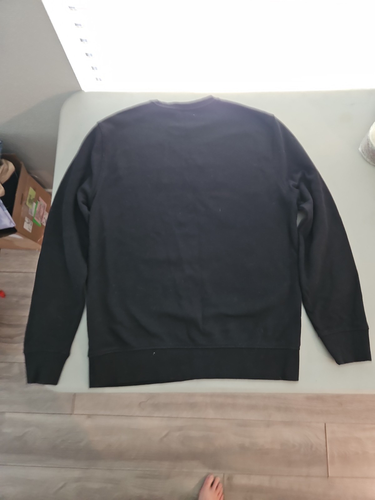Hurley Mens Sweatshirt Small Black Long Sleeve Block Logo Crew Neck Pullover