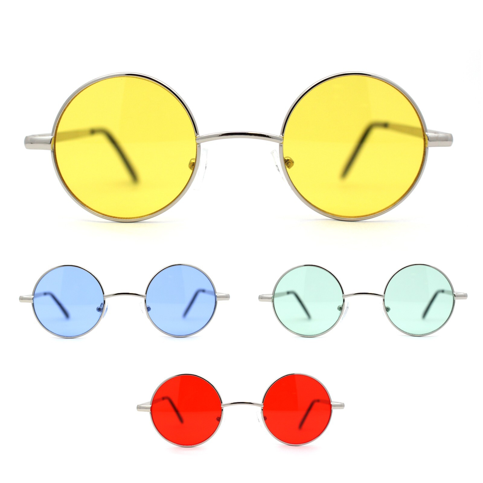 Retro Snug Small Round Circle Lens Hippie Sunglasses